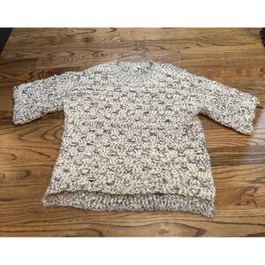 Umgee Women's Chunky Knit‎ Basket Weave Fuzzy Oversized Sweater Size Medium